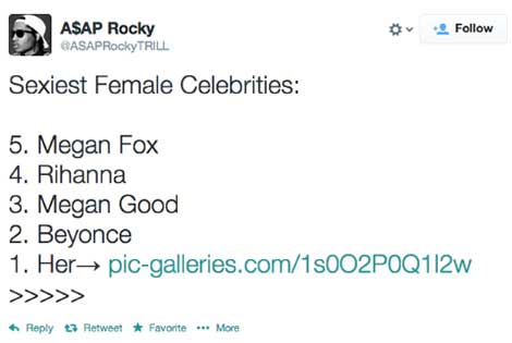 ASAP Rocky Top 5 Sexiest Women