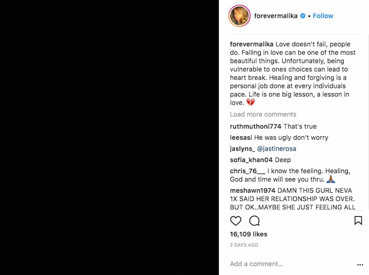 malika haqq ot genasis breakup