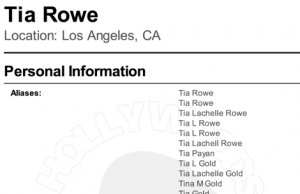 Tia Rowe Gold Payan - Hollywood Fraudster