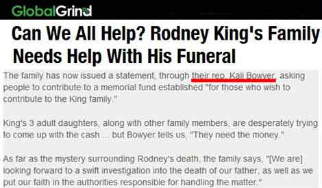 Scam Artist Kali Bowyer Takes Charge Of Rodney King's Memorial 