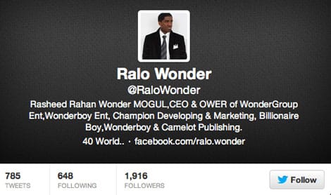 Ralo Wonder is a Conman
