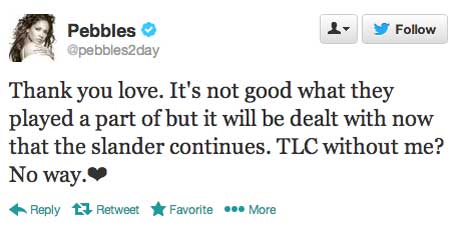 Pebbles Reid vs. TLC