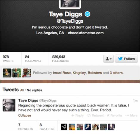 Taye Diggs Twitter