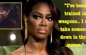 Kenya Moore on Defensive