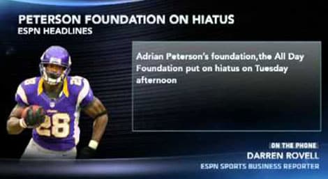 Adrian Peterson Charity Fail