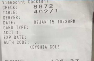 Keyshia Cole Stiffs Waitress