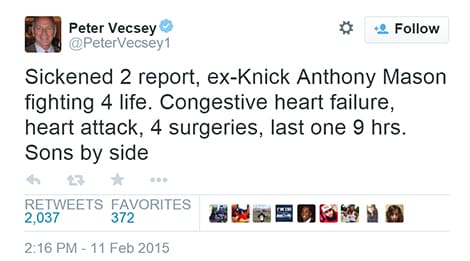 NBA Anthony Mason Dead
