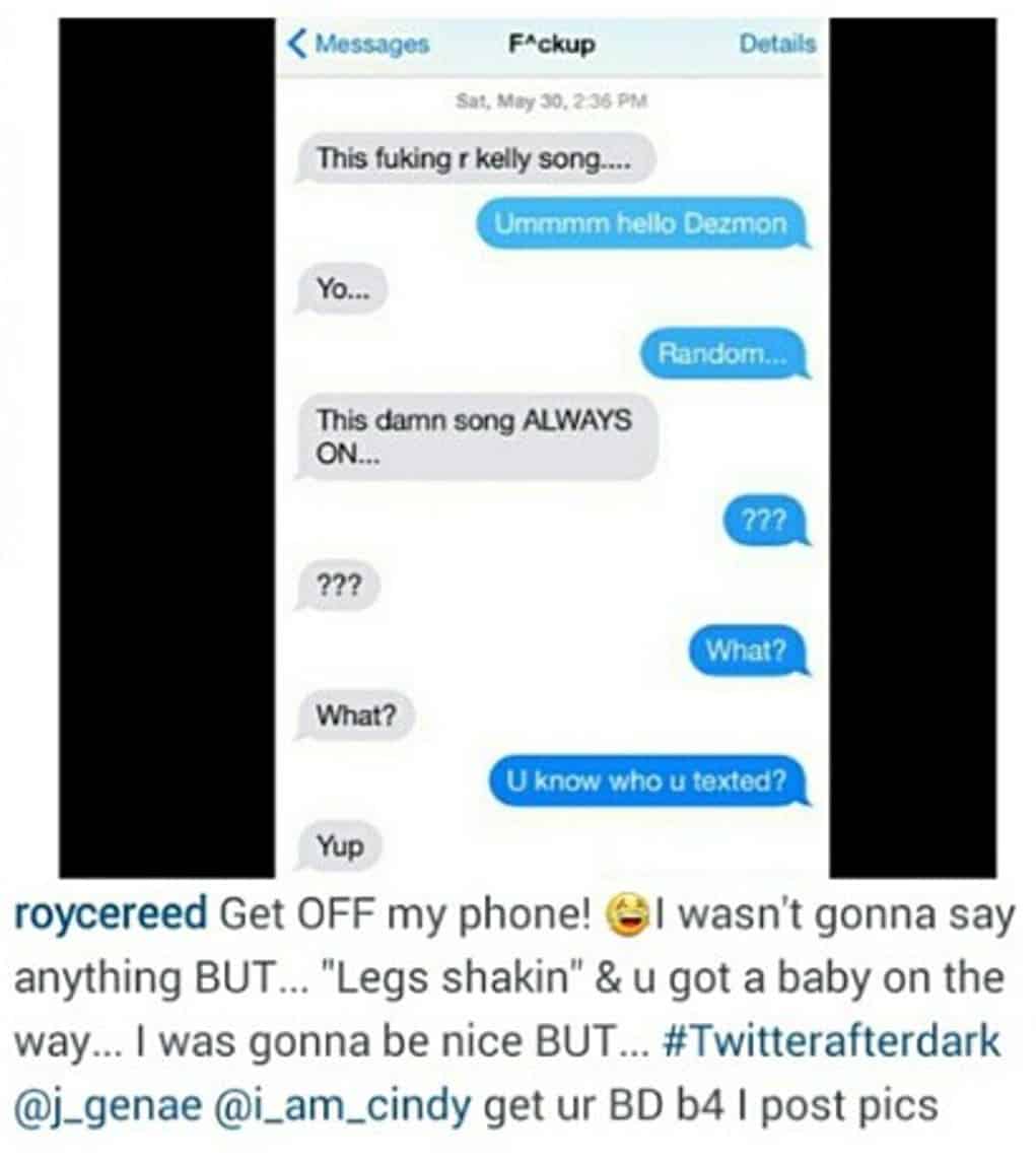 royce reed texts dezmon briscoe baby mama