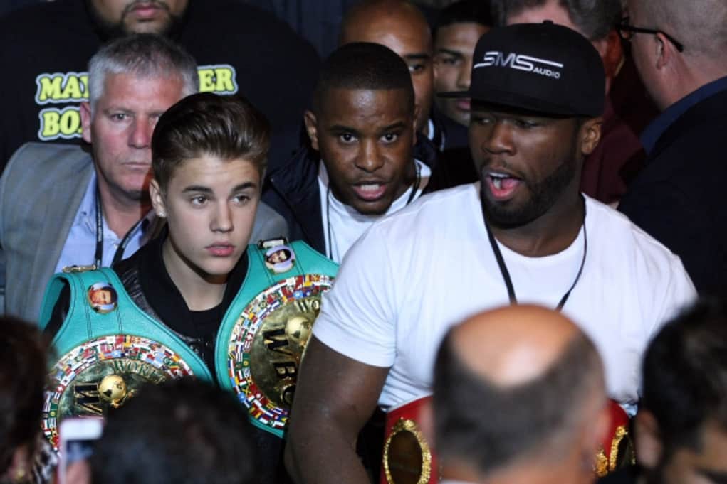 justin bieber mayweather fight 2