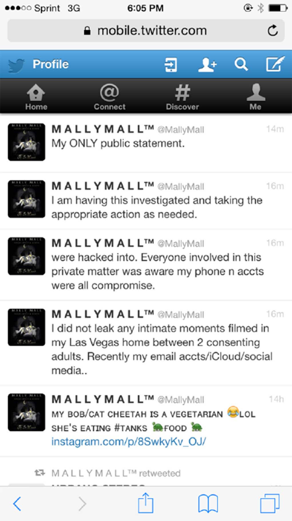Mally mall Sex Tape Statement.