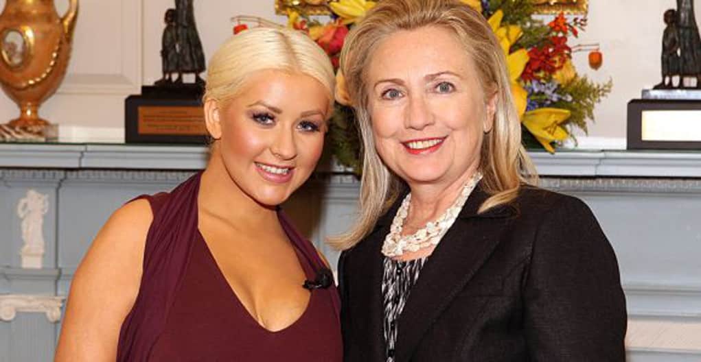 christina aguilera clinton