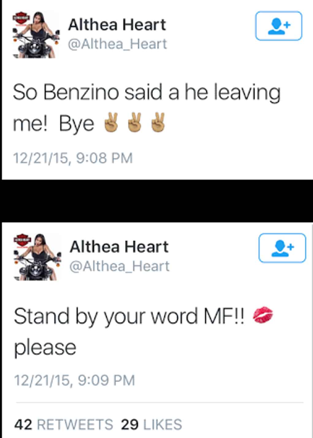 benzino althea heart tweet