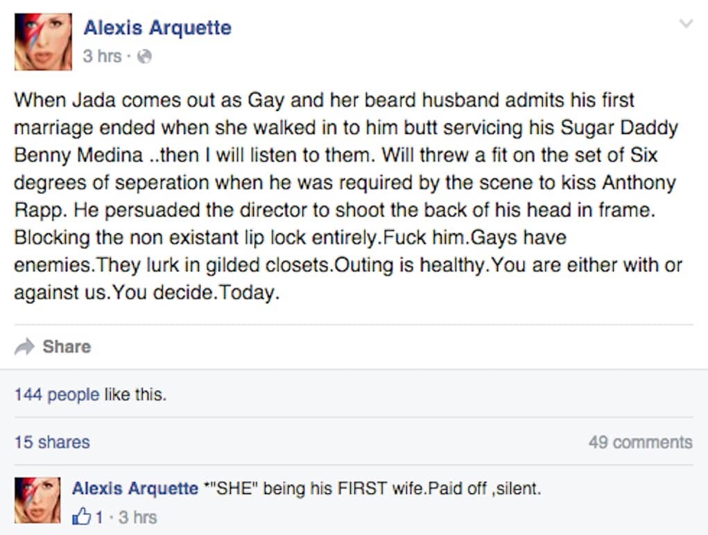 alexis arquette will smith gay