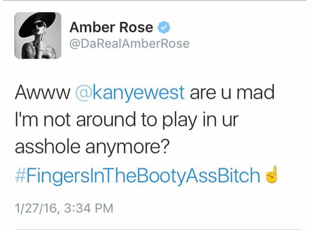 kanye amber rose tweets