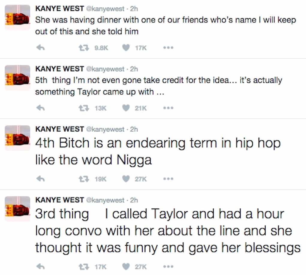 kanye west taylor swift