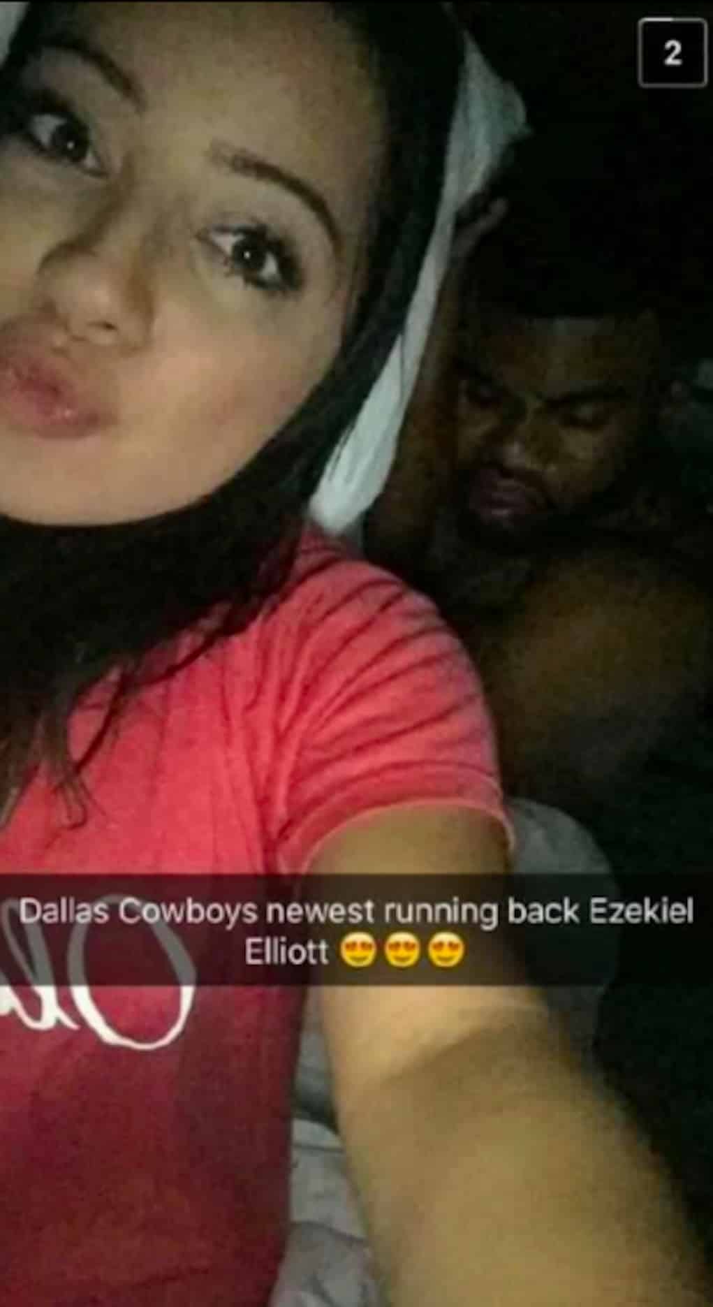 Ezekiel Elliott in bed