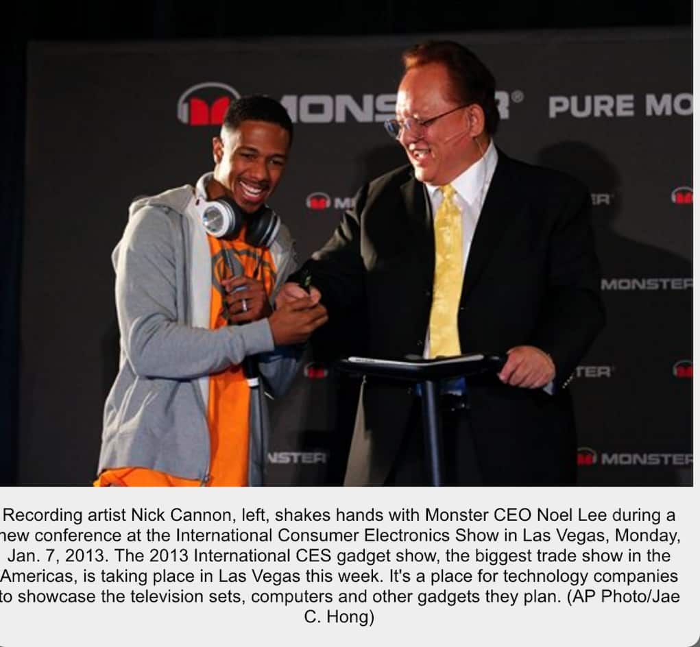 Nick Cannon and Noel Lee at the 2013 International Consumer Electronics Show in Las Vegas