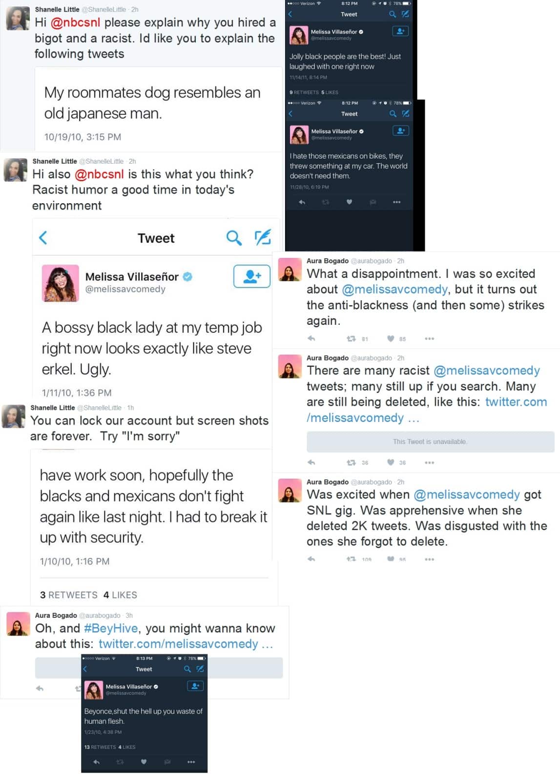 melissa villasenor racist tweets
