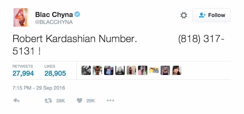 rob kardashian phone number