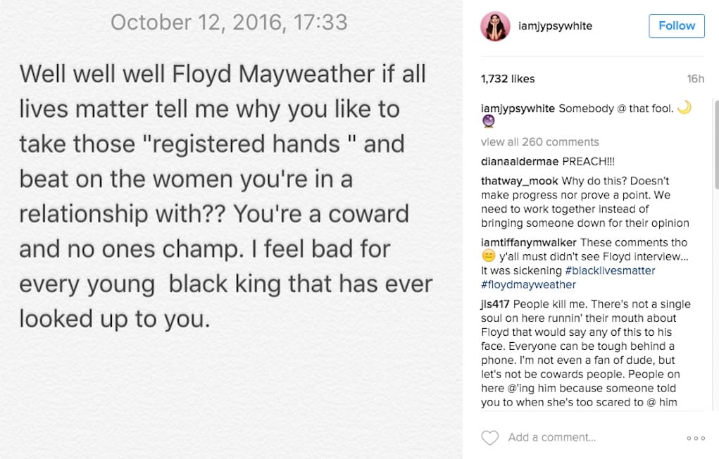 jessica white floyd mayweather woman beater