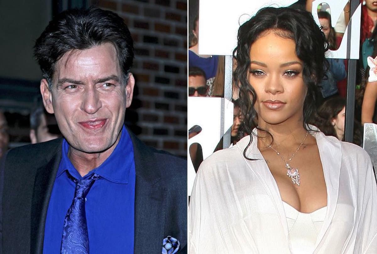 charlie sheen rihanna bitch