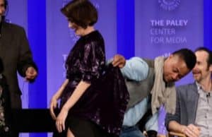 cuba gooding jr lifts co-star skirt