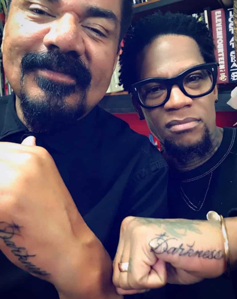 George Lopez  & DL Hughley Get Tattoos In Honor of Charlie Murphy