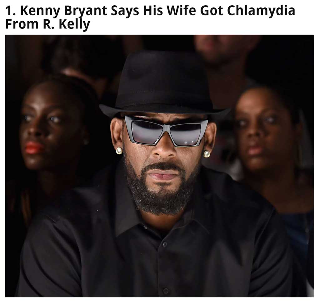 R. Kelly Spreading Sexually Transmitted Disease 
