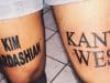 kim kardashian kanye west fan tattoo