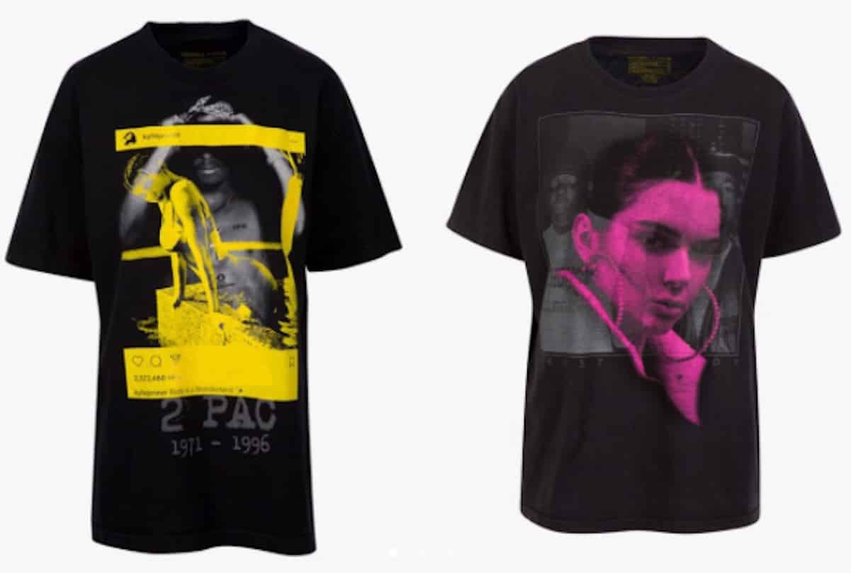 kendall kylie t shirt tupac biggie