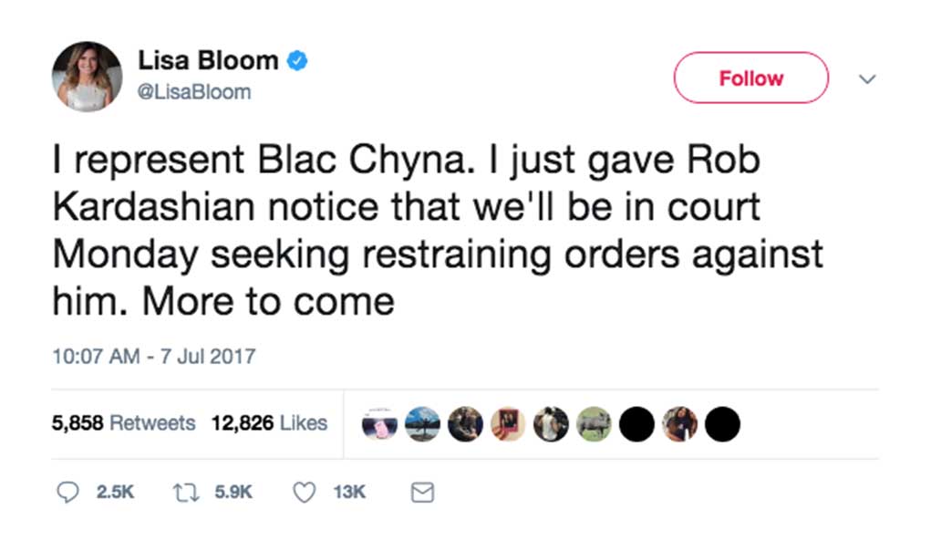 Blac Chyna Lawyer Lisa Bloom