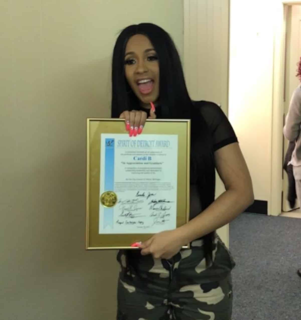 cardi b spirit of detroit award