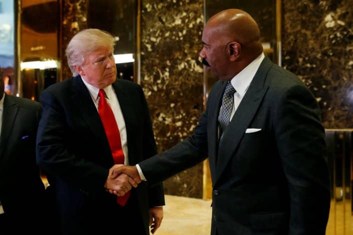 steve harvey donald trump woke