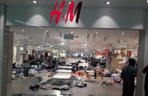 hm south africa store destroyed