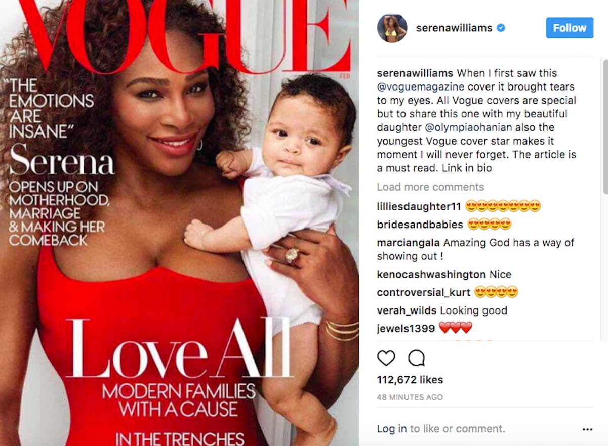 serena daughter olympia vogue