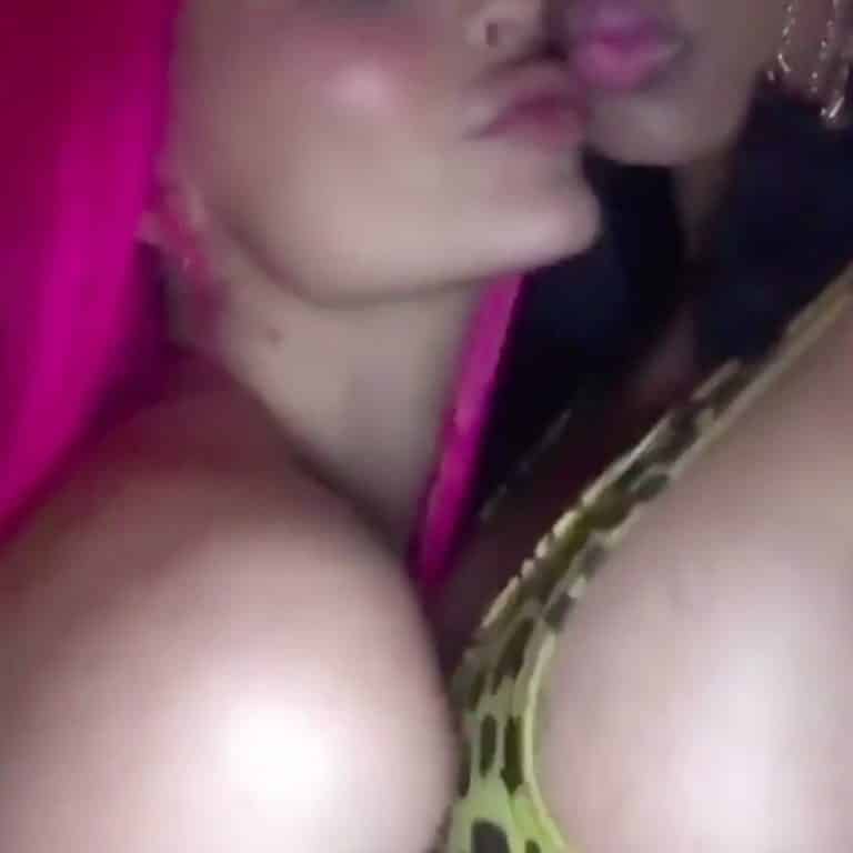 Nicki Minaj & Kylie Jenner Share a Kiss at Coachella