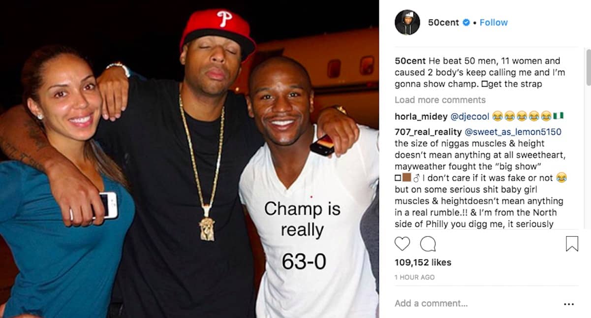 50 cent floyd mayweather friend murder suicide