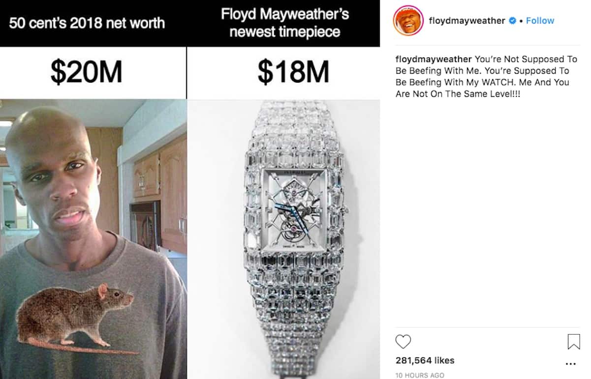 50 cent floyd mayweather