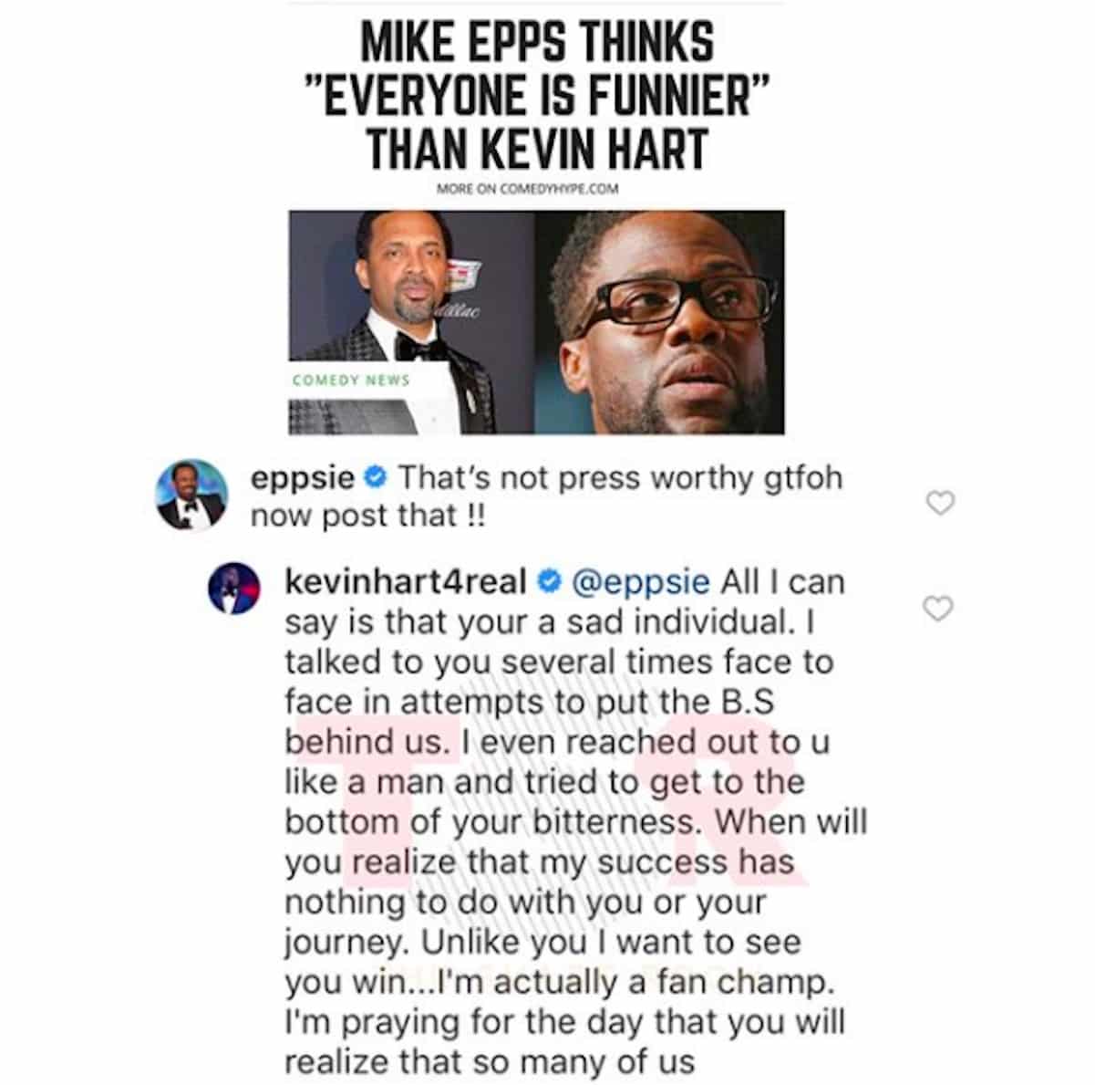 mike epps kevin hart beef